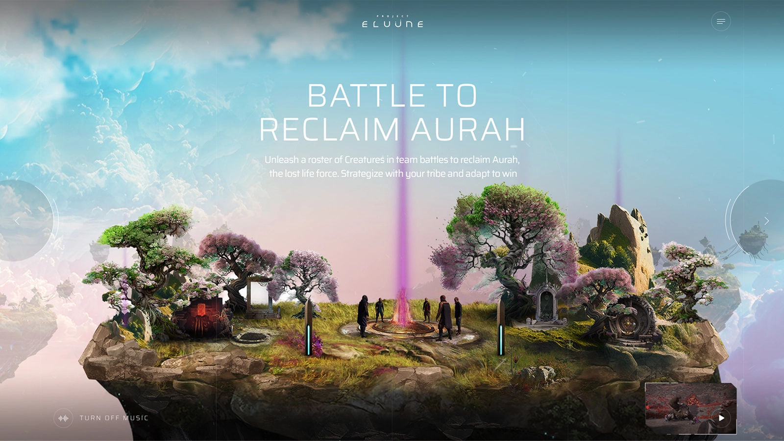 Eluüne website design